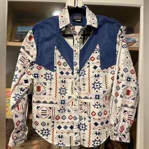 Roper Roughrider Star Pattern Shirt